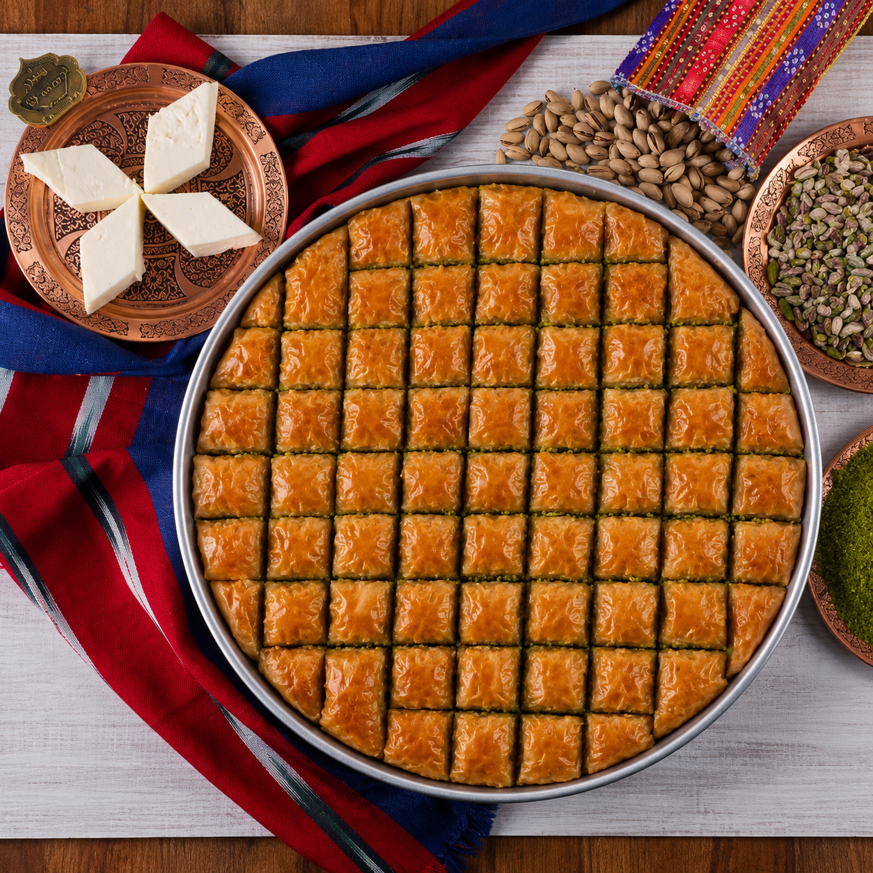 1 Tepsi Özel Kare Baklava (3 Kg)